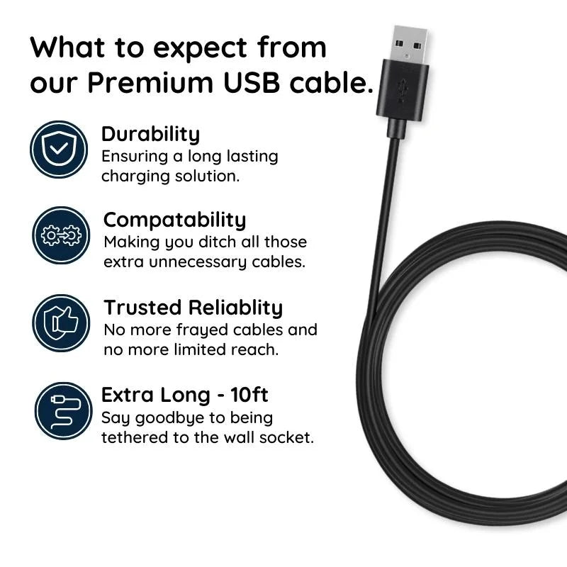 10 ft Premium Micro-USB Charging Cable