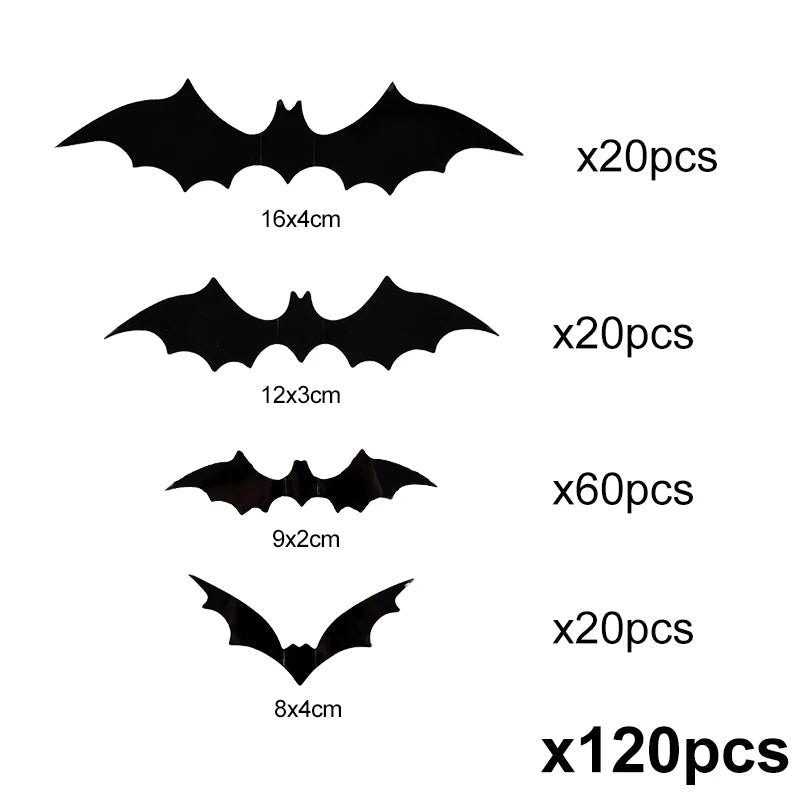 3D PVC Halloween Bat Wall Stickers