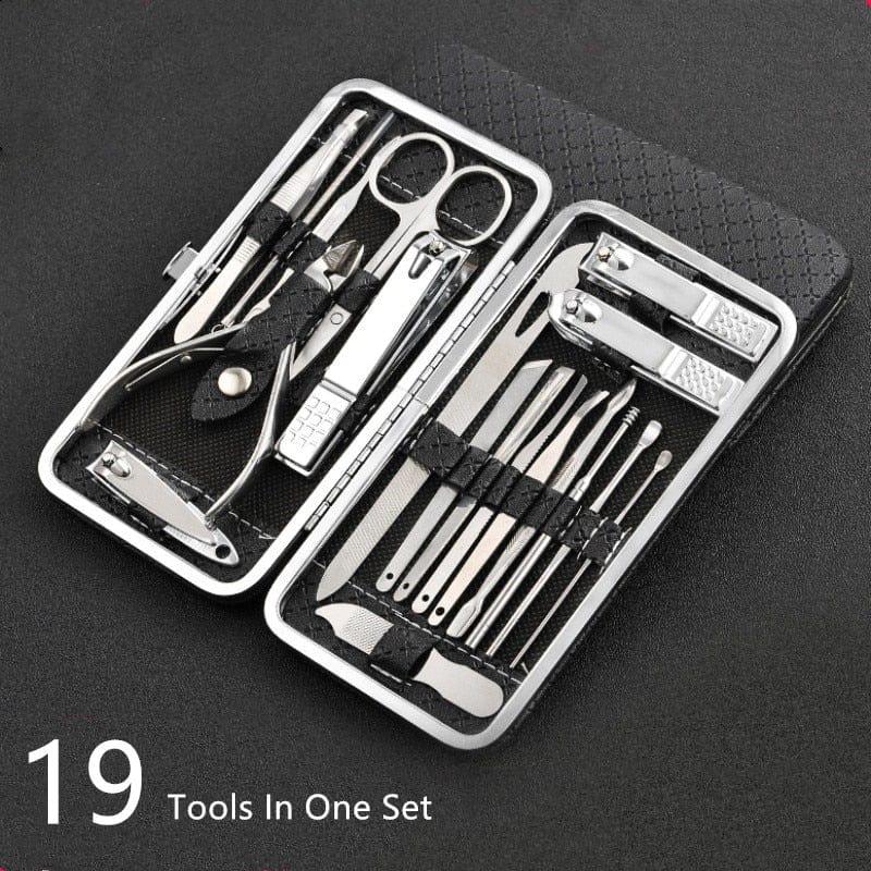 19-in-1 Stainless Steel Manicure & Nail Clipper Kit