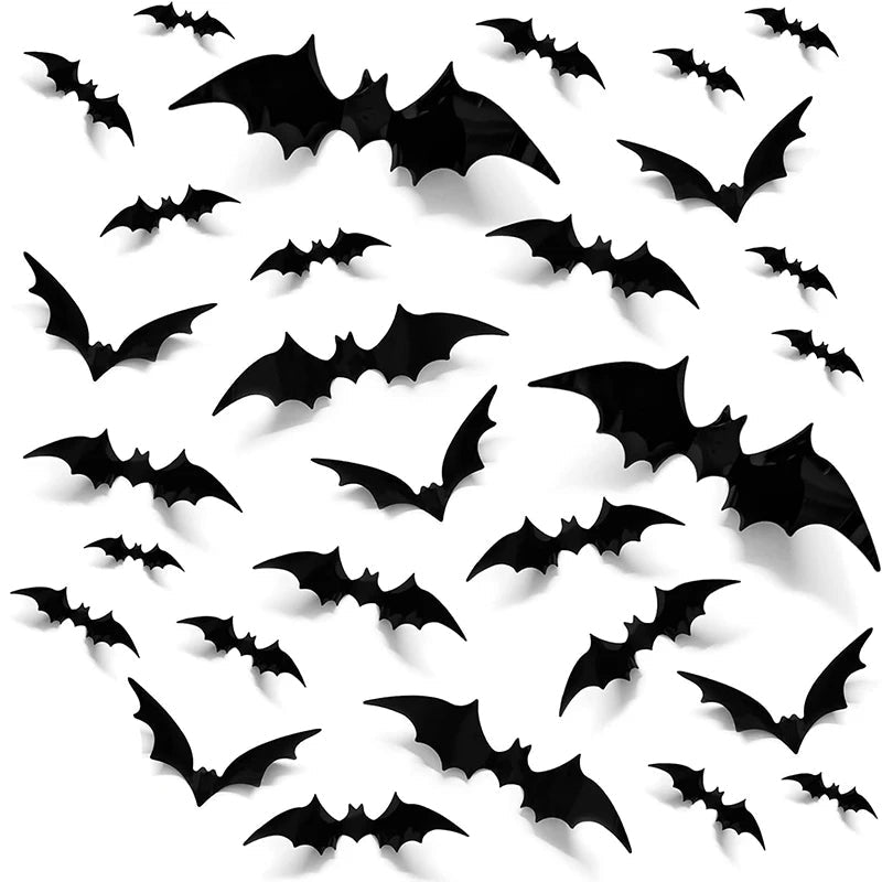 3D PVC Halloween Bat Wall Stickers