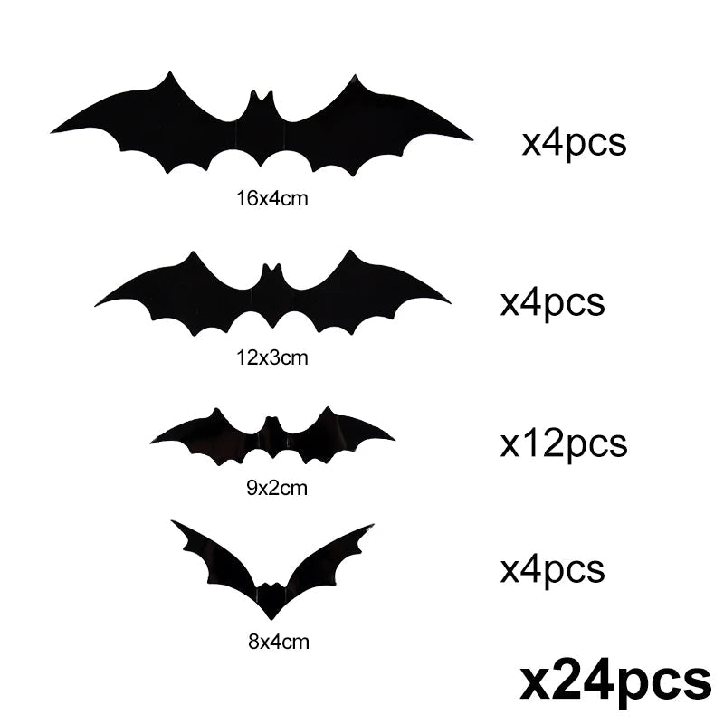 3D PVC Halloween Bat Wall Stickers