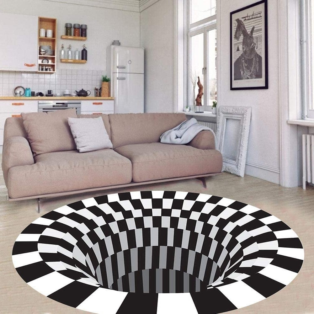 3D Vortex Illusion Area Rug