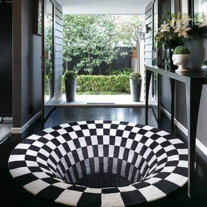 3D Vortex Illusion Area Rug