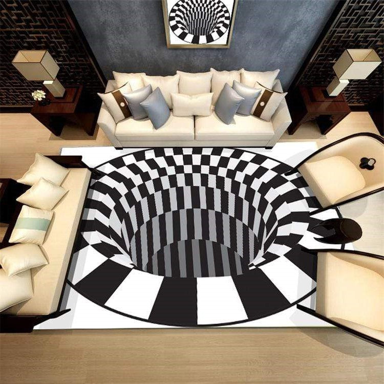 3D Vortex Illusion Area Rug