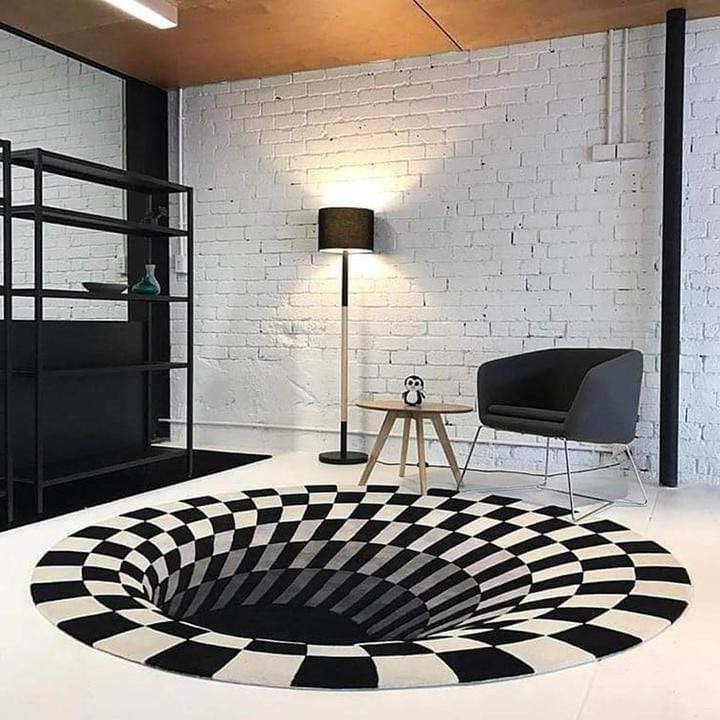3D Vortex Illusion Area Rug