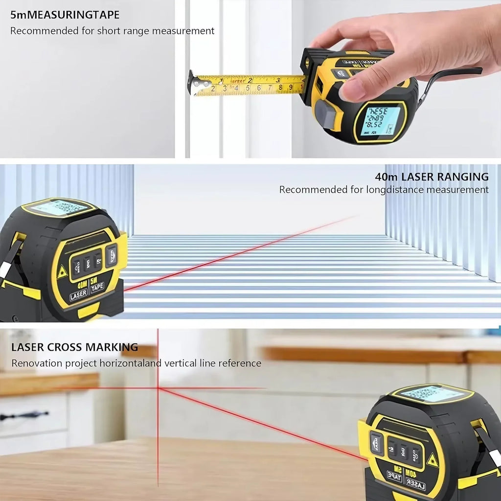 3-in-1 Laser Tape Measure (40m/60m)
