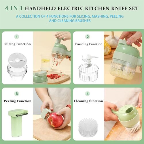 4-in-1 Cordless Electric Food Chopper