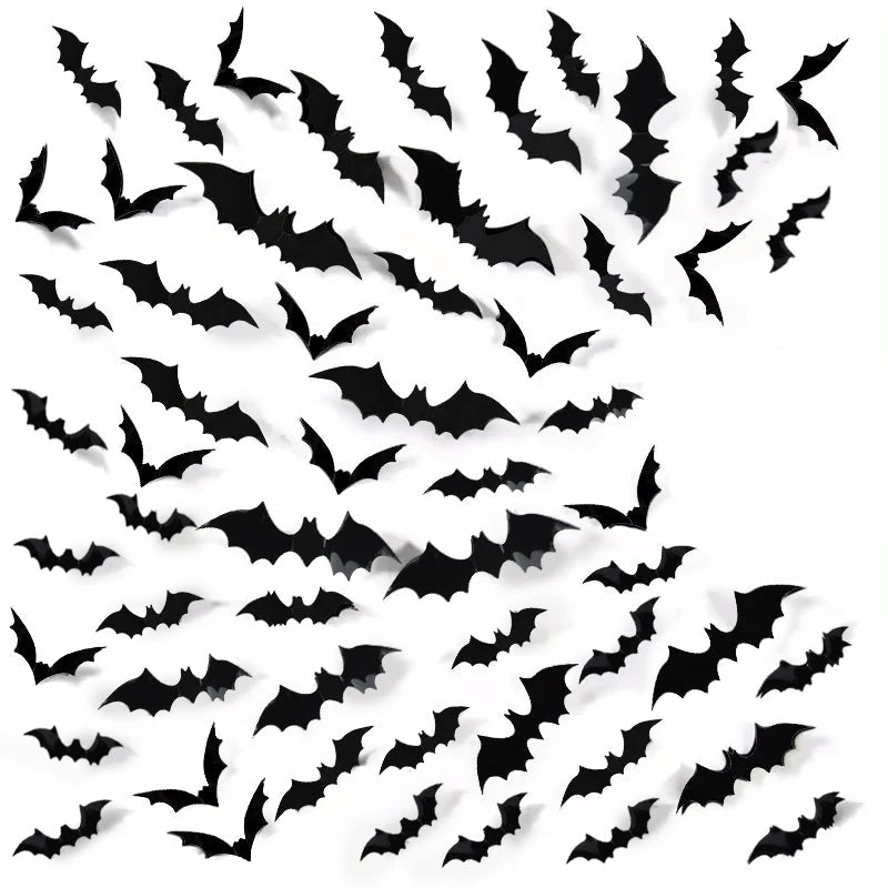 3D PVC Halloween Bat Wall Stickers