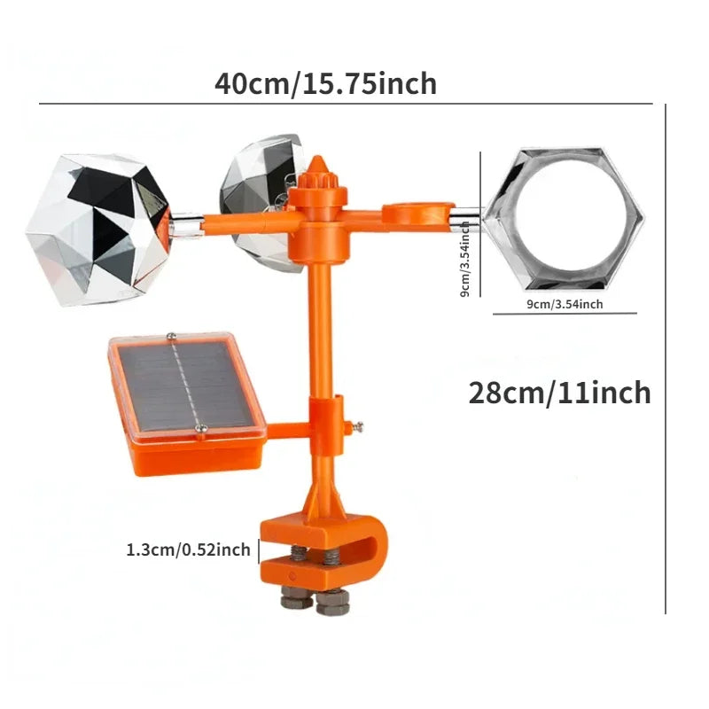 360-Degree Solar-Powered Bird Repeller