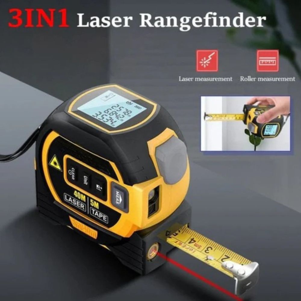 3-in-1 Infrared Laser Tape Measure