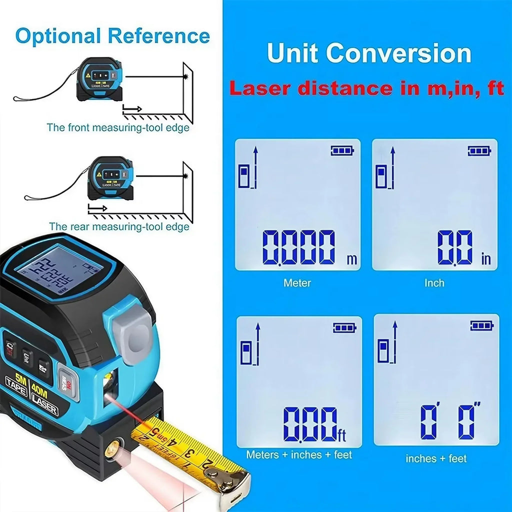 3-in-1 Laser Tape Measure (40m/60m)