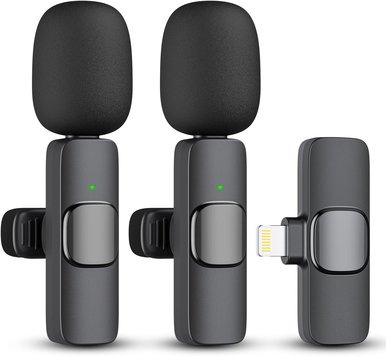 2-Pack Wireless Microphones for iPhone & iPad