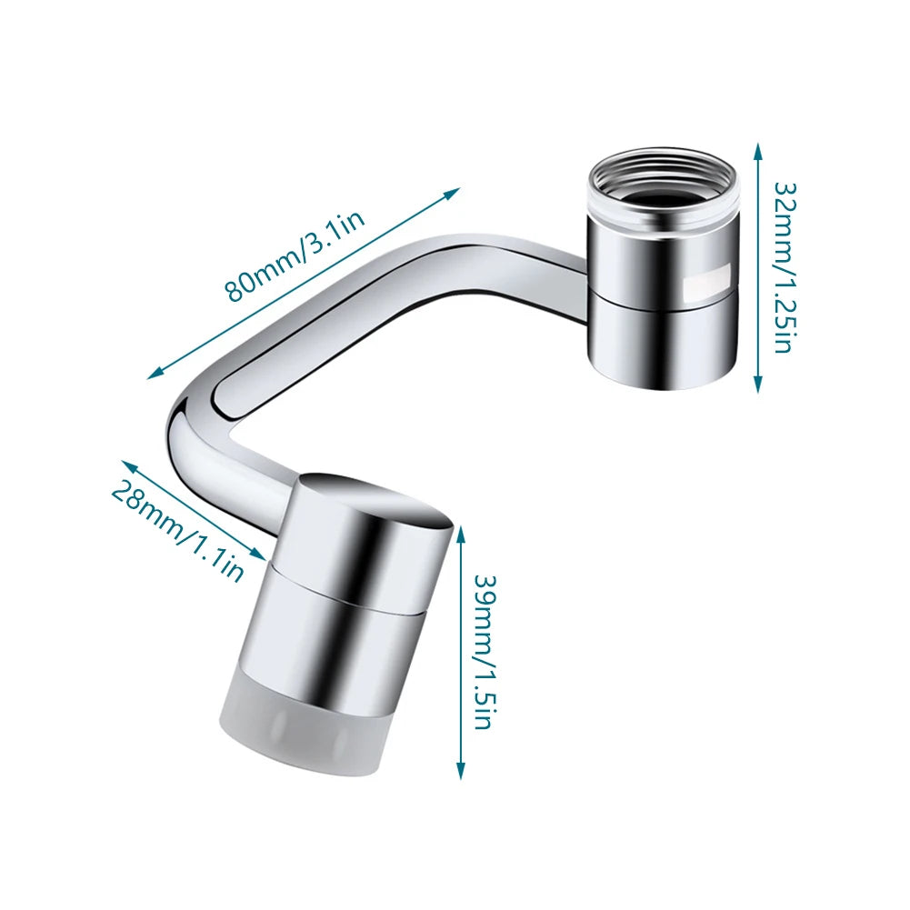 1080-Degree Rotating Universal Faucet Extender
