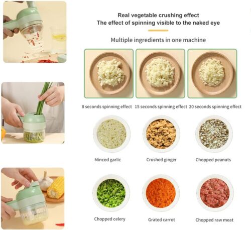 4-in-1 Cordless Electric Food Chopper