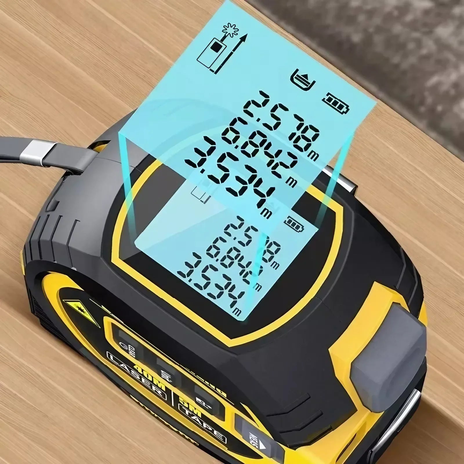 3-in-1 Laser Tape Measure (40m/60m)