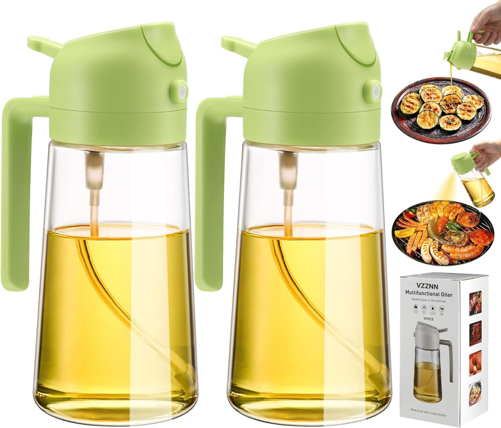 2-Pack Oil Dispenser & Sprayer Bottle Set