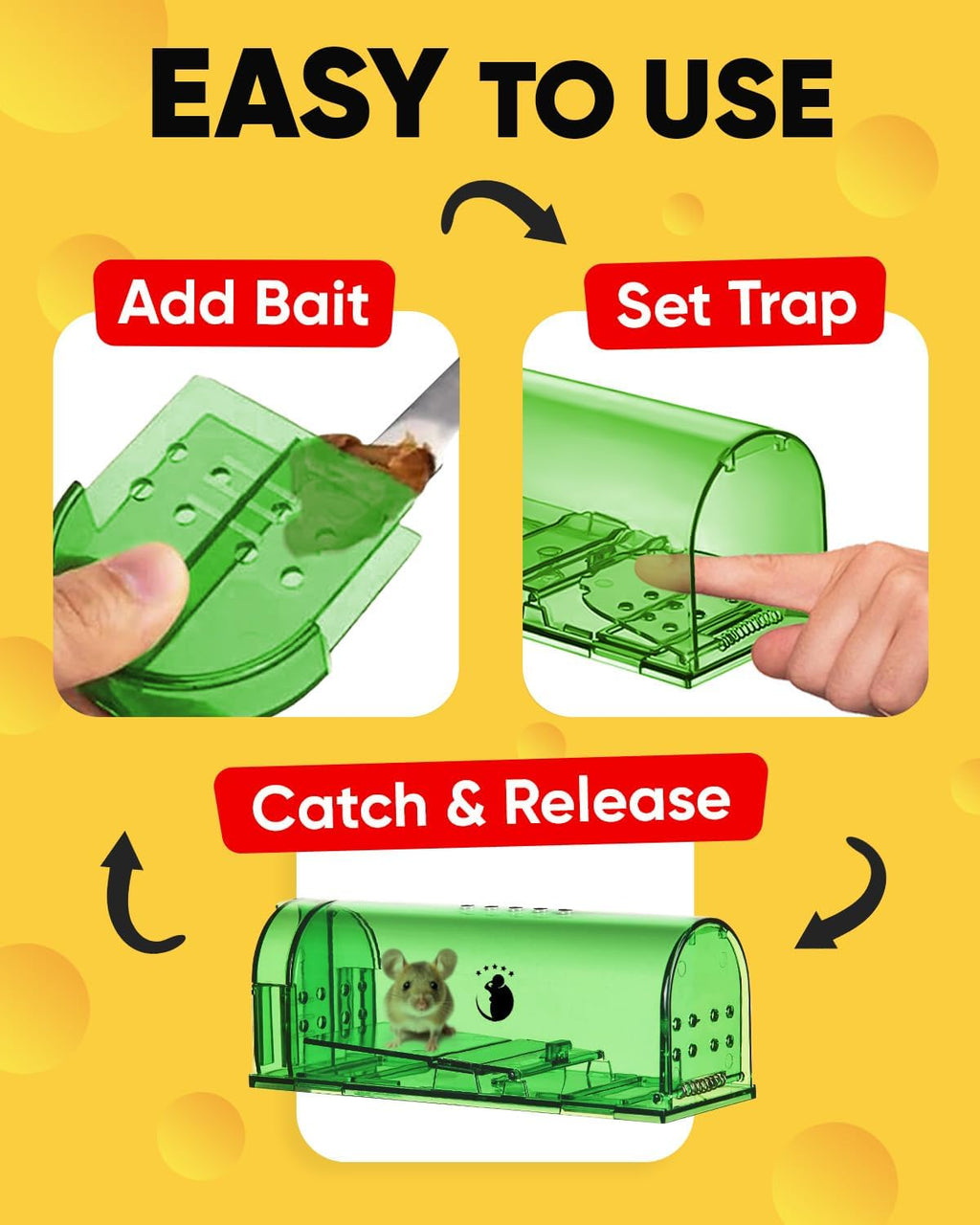 4-Pack Reusable Mouse Trap