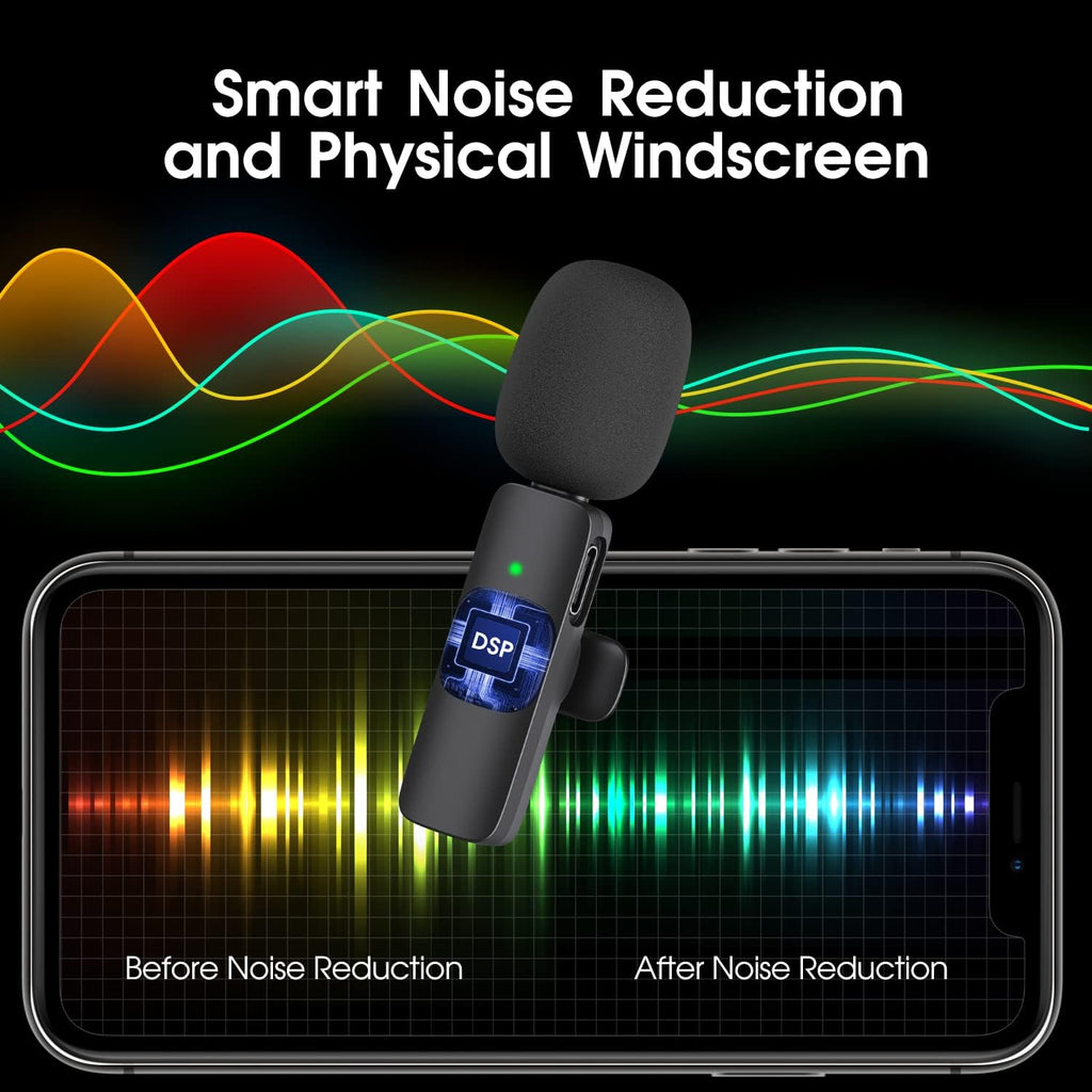 2-Pack Wireless Microphones for iPhone & iPad