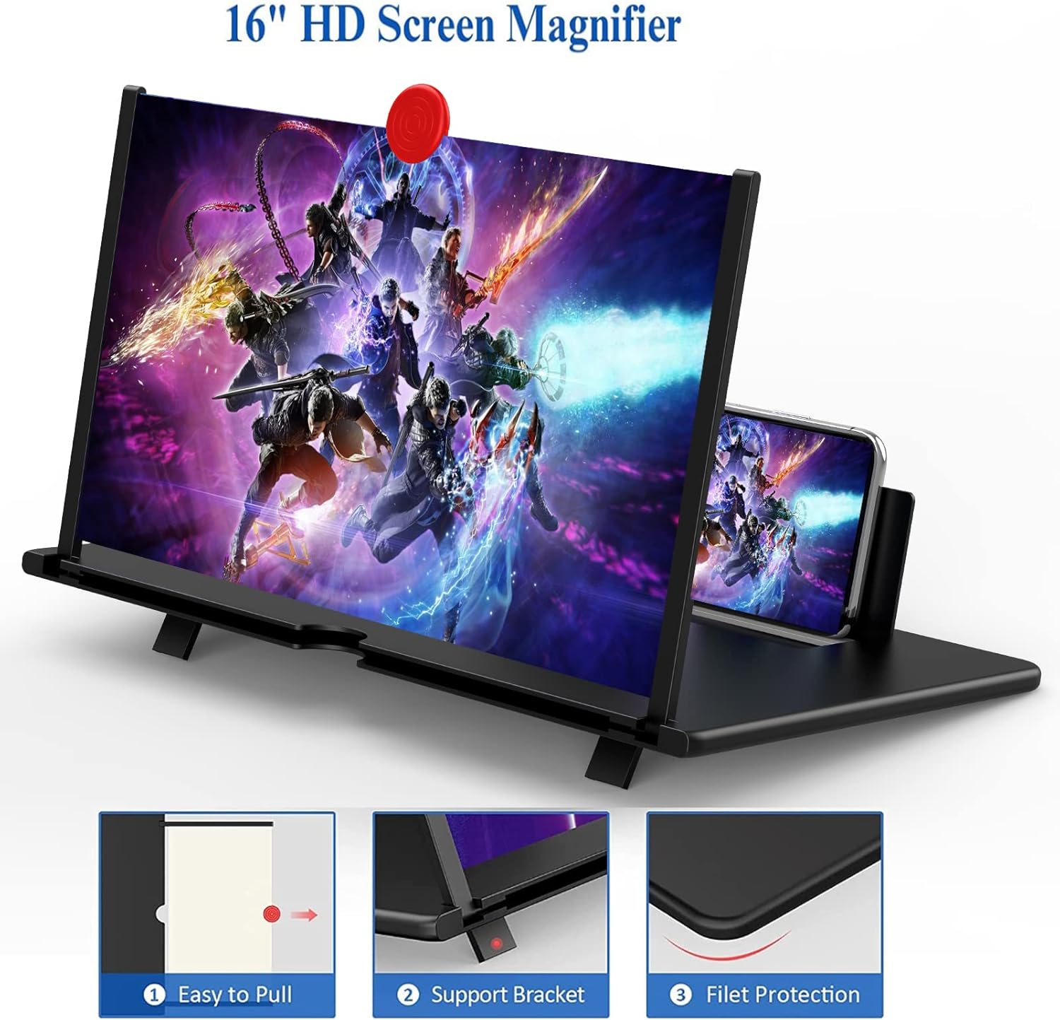 16-inch Phone Screen Magnifier for Movies & Gaming