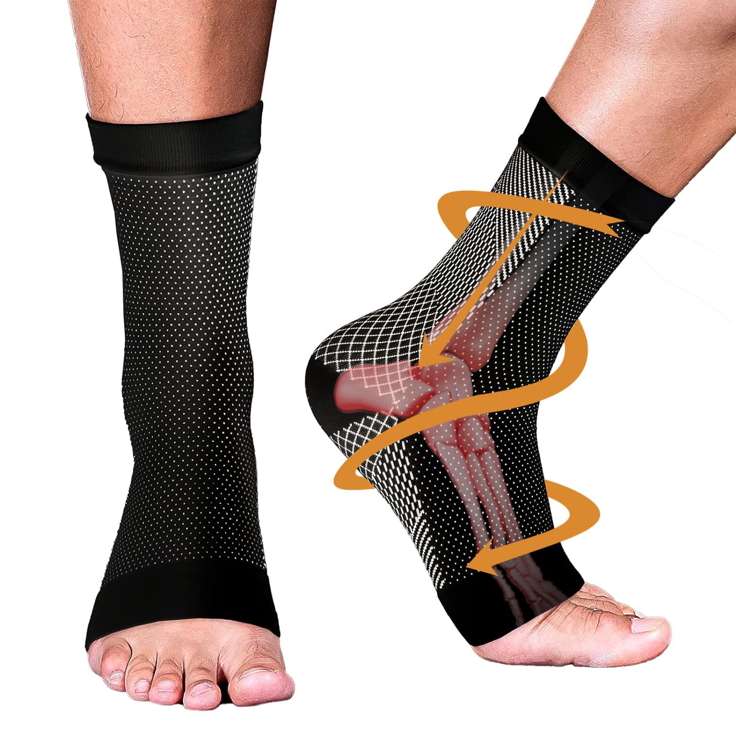 4 Pairs of Premium Compression Therapy Socks
