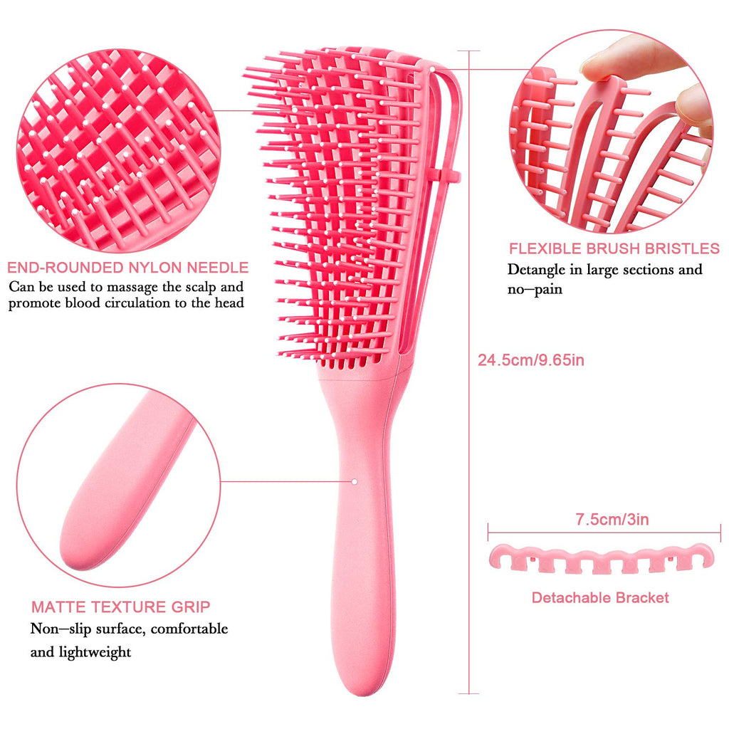 2-Pack Detangling Brush for Curly & Textured Hair