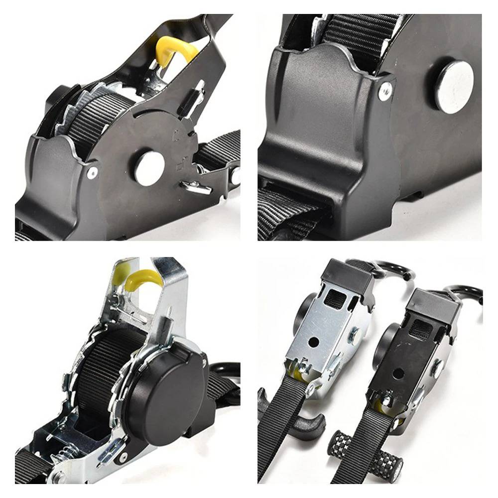 2-Set Retractable Ratchet Straps