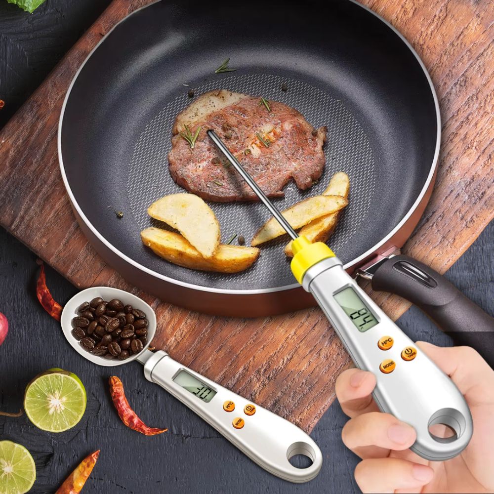 2-in-1 Digital Spoon Scale & Food Thermometer