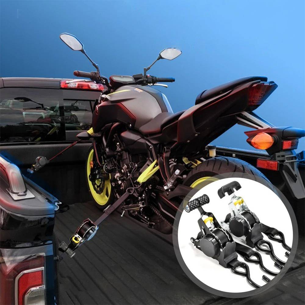 2-Set Retractable Ratchet Straps