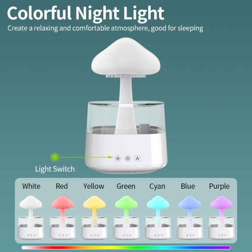 2-in-1 Rain Cloud Humidifier & Night Light
