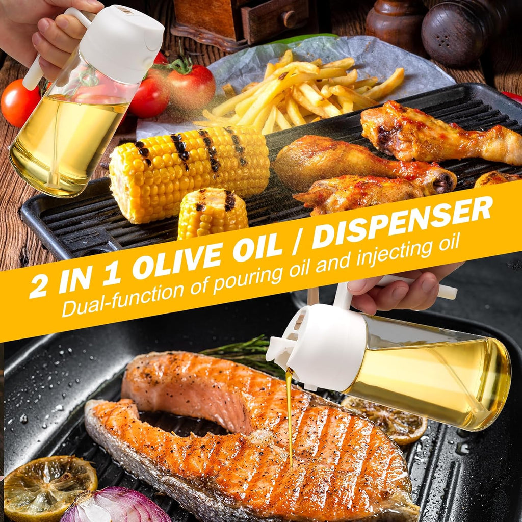 2-Pack Oil Dispenser & Sprayer Bottle Set
