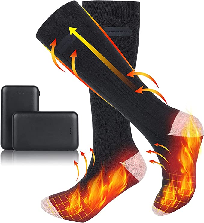 2 Pairs of Unisex Rechargeable Heated Socks