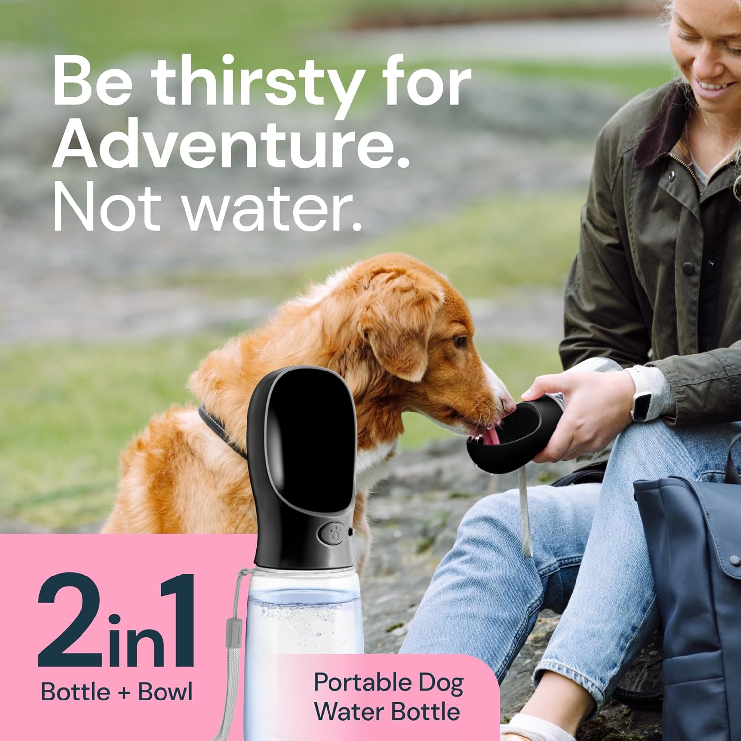 19 oz Portable Dog Water Bottle
