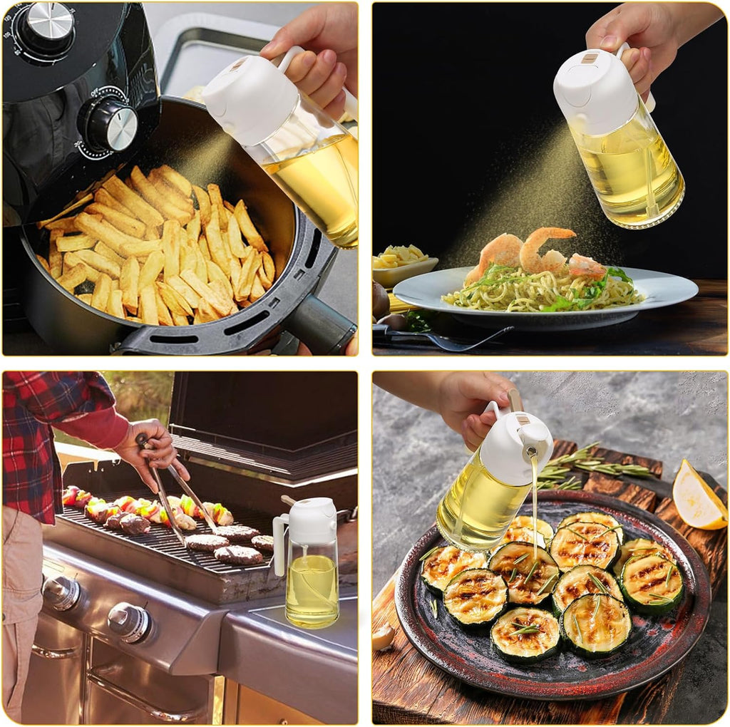 2-Pack Oil Dispenser & Sprayer Bottle Set