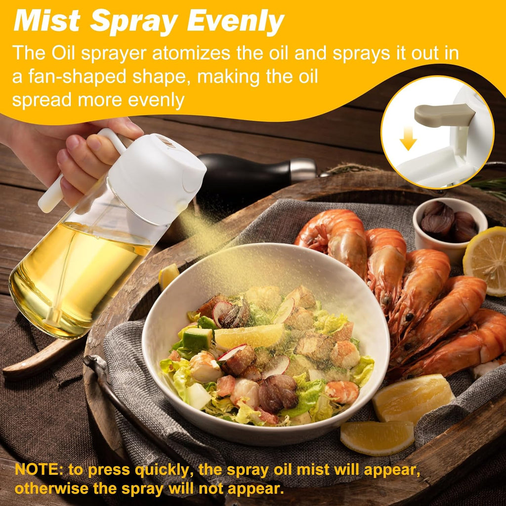2-Pack Oil Dispenser & Sprayer Bottle Set