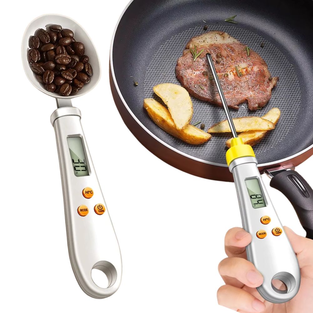 2-in-1 Digital Spoon Scale & Food Thermometer