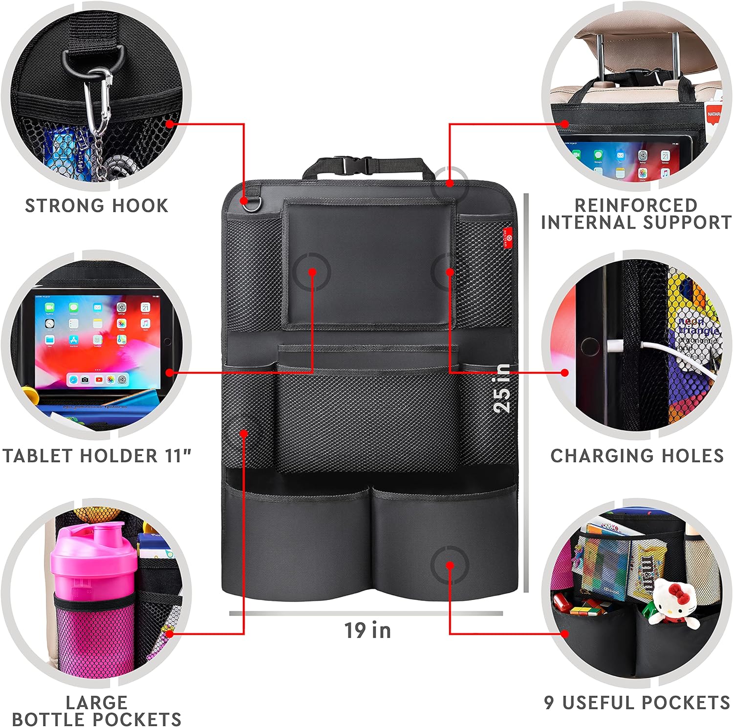 2-Pack Car Backseat Organizer