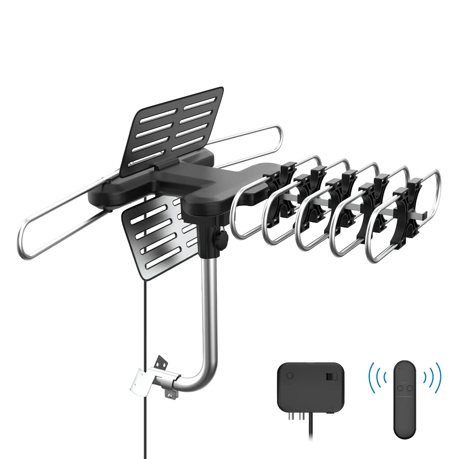 Long-Range Outdoor HD TV Antenna with 360° Motor
