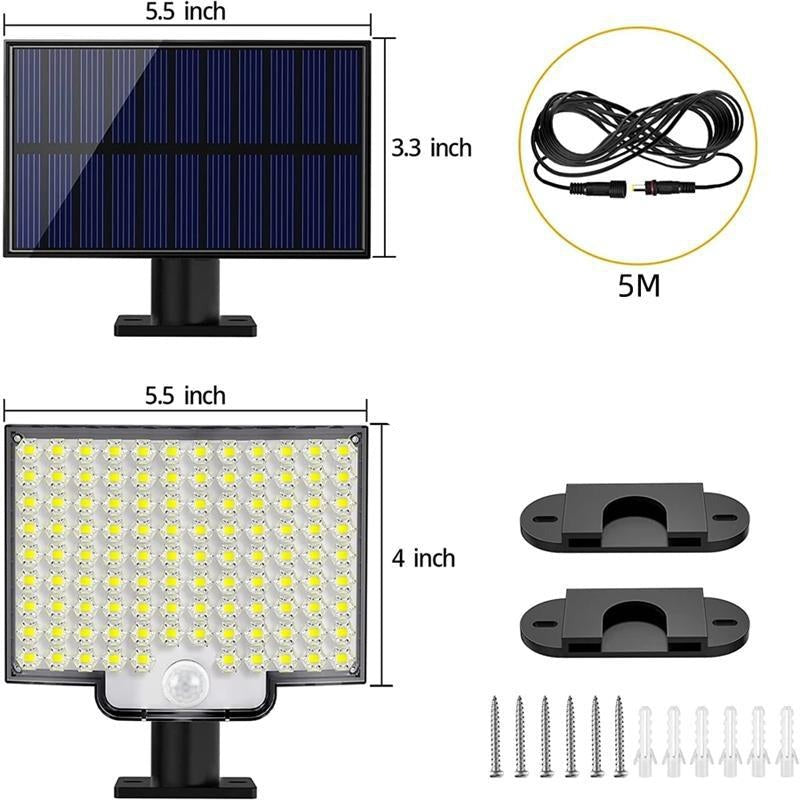 106-LED Solar Motion-Sensor Outdoor Light