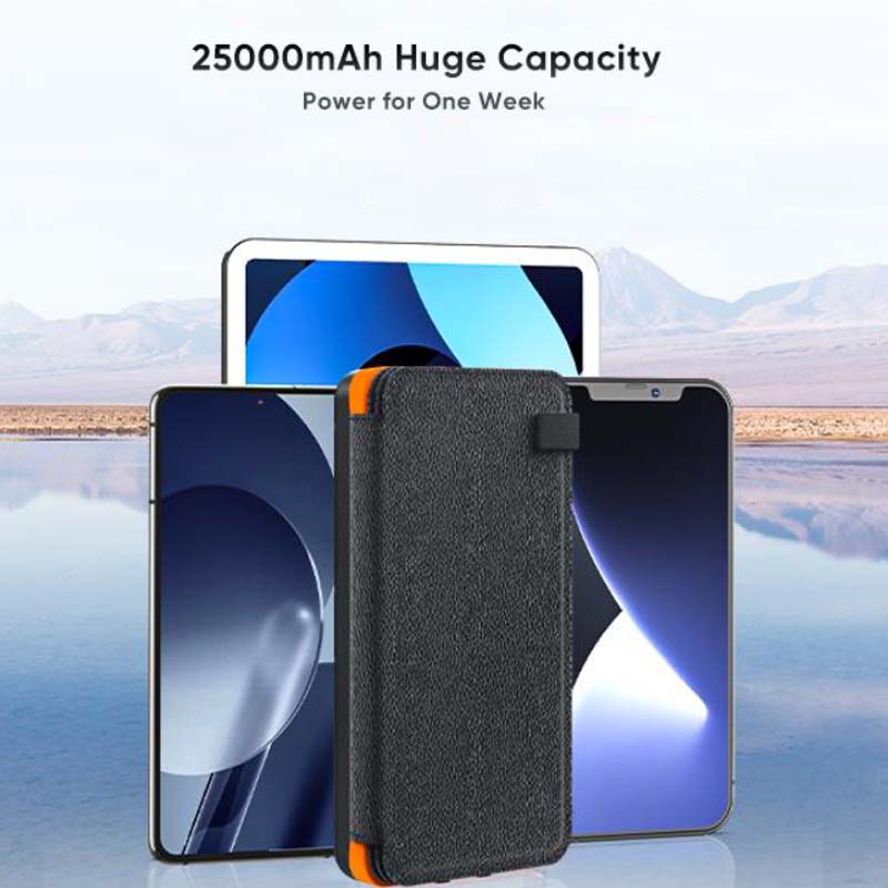 25,000mAh Solar Power Bank with Fast Charge