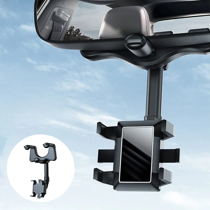 360° Rotating Car Mirror Phone Holder