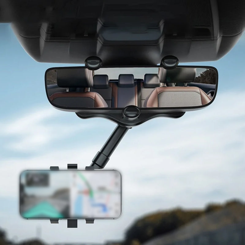 360° Rotating Car Mirror Phone Holder