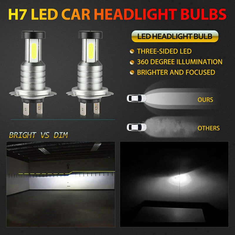 4-Pack H7 LED Headlight Bulb Kit