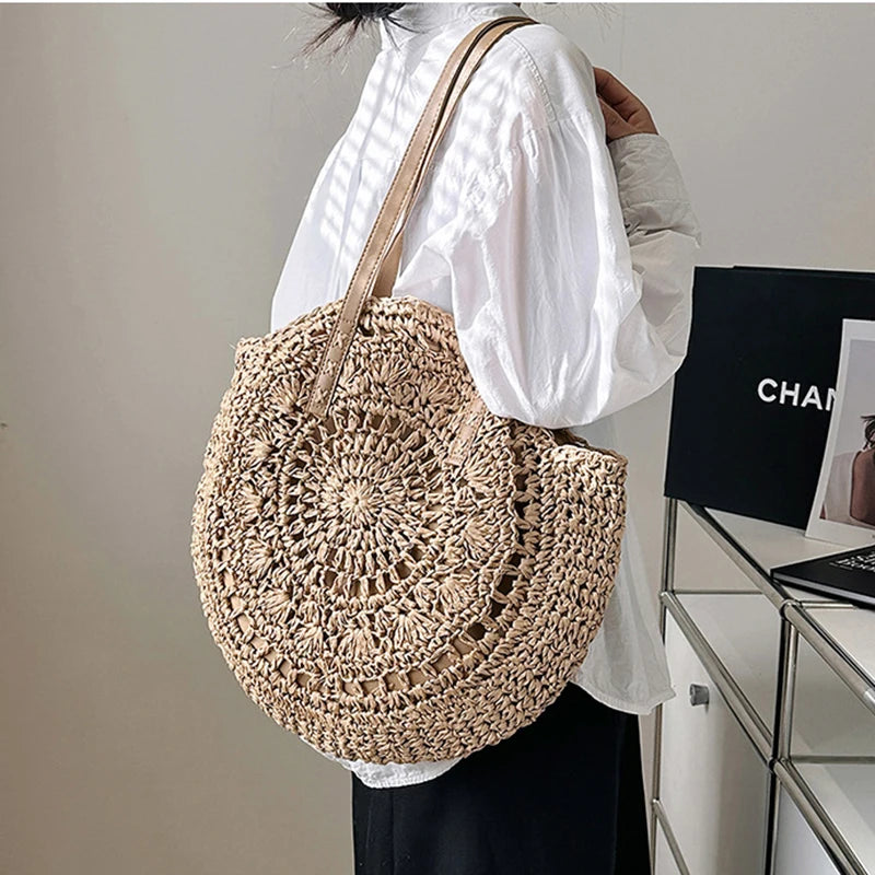 Raffia Shoulder Tote — Summer Market Bag