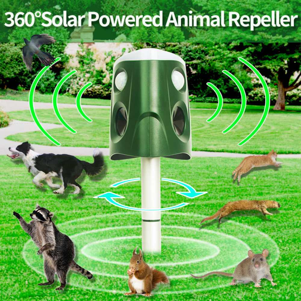 360° 3-in-1 Solar Animal Repellent