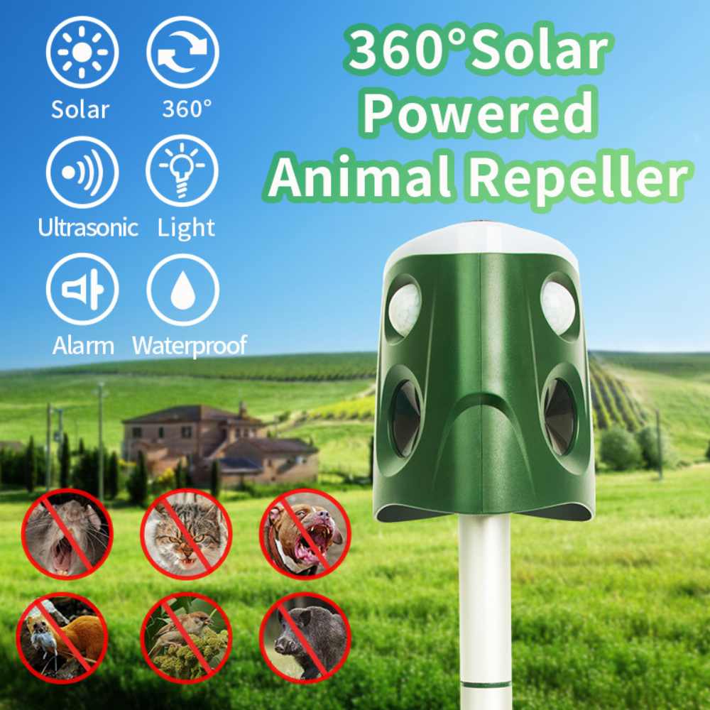360° 3-in-1 Solar Animal Repellent