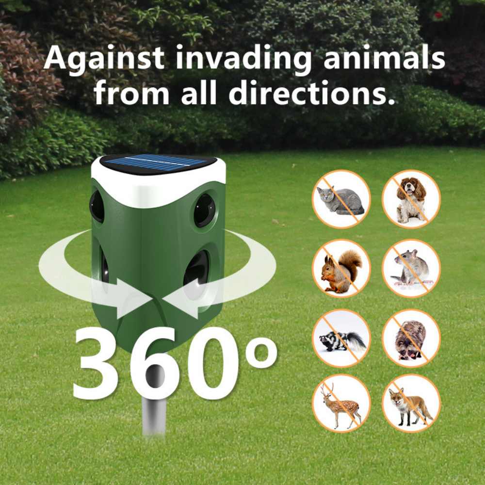 360° 3-in-1 Solar Animal Repellent