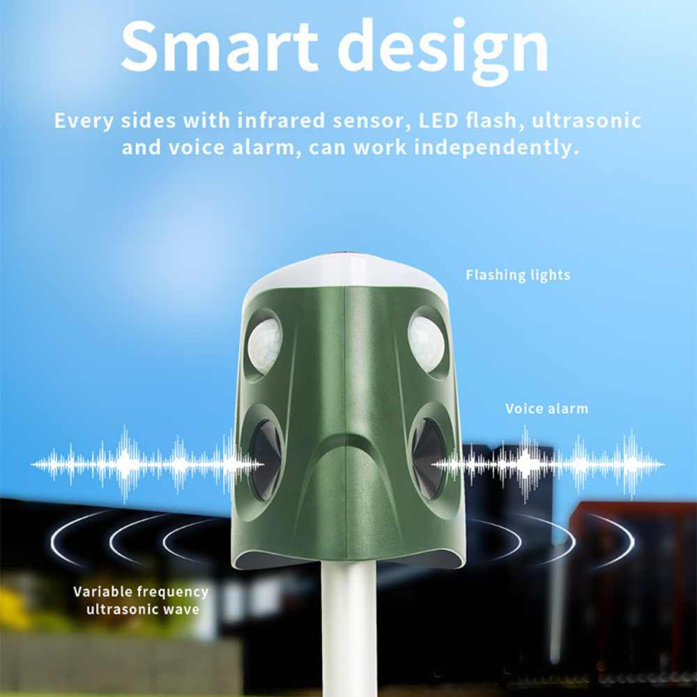 360° 3-in-1 Solar Animal Repellent