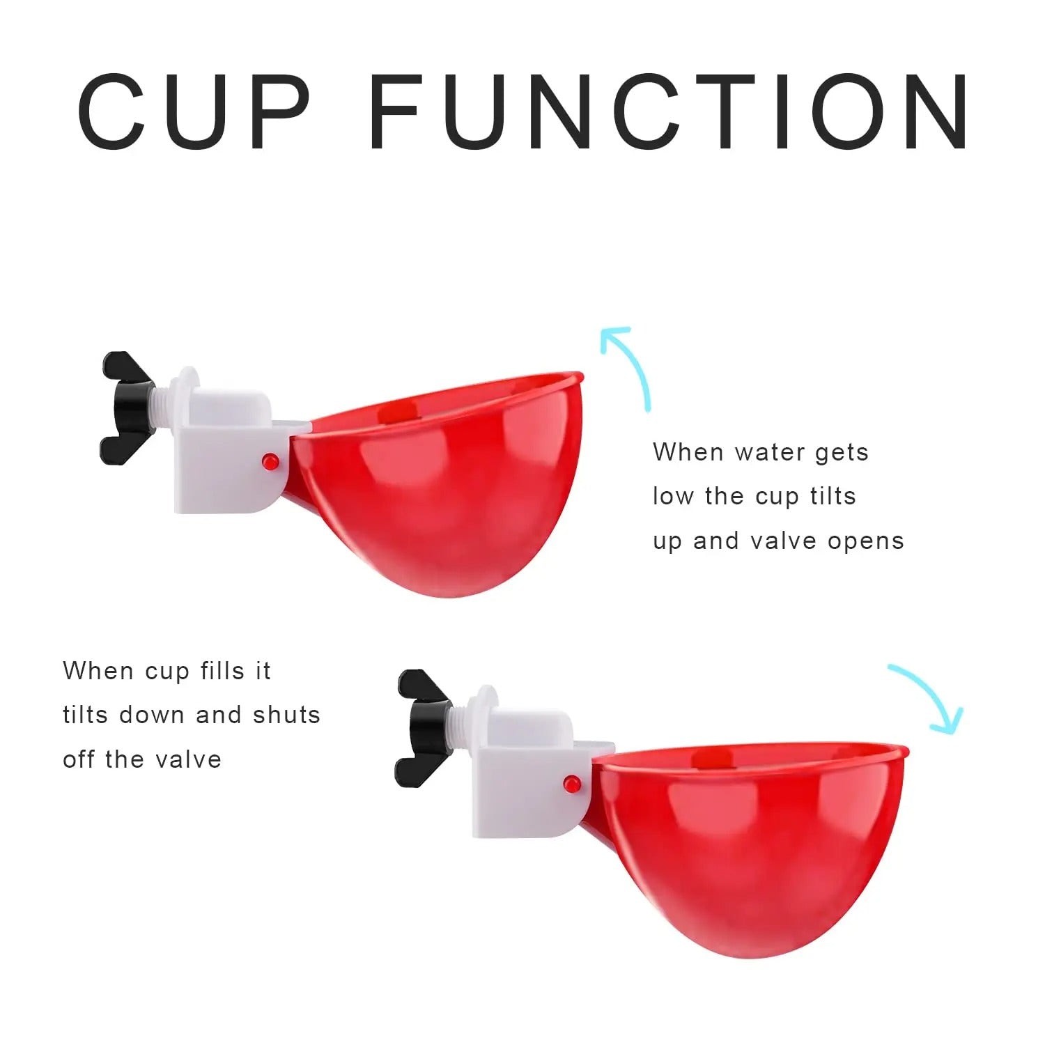 10-Pack Automatic Chicken Waterer Cups