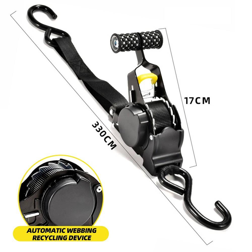 2-Set Retractable Ratchet Straps