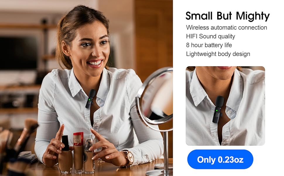 2-Pack Wireless Microphones for iPhone & iPad